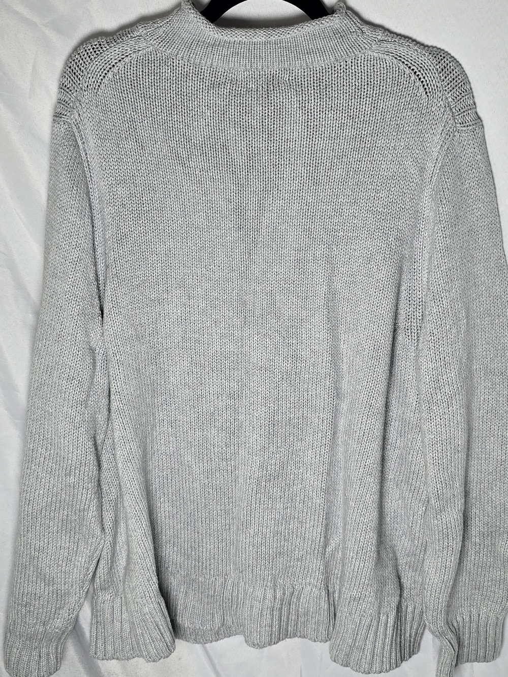 J. Crew Gray 100% Cotton Crewneck Roll Neck Relaxed Fit Sweater Winter Fall, 3X - Picture 6 of 6